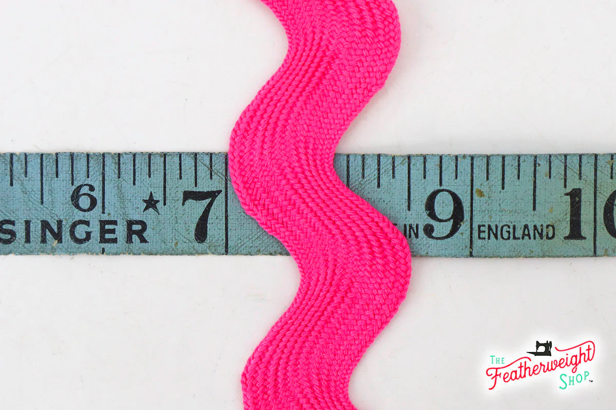 1 1/2" Inch JUMBO RIC RAC - BRIGHT PINK (by the yard) - Image 2