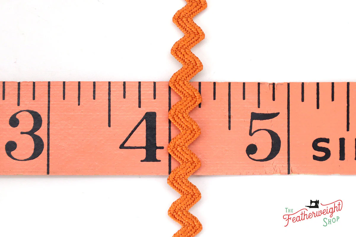 1/4" Inch PUMPKIN VINTAGE TRIM RIC RAC by Lori Holt (by the yard) - Image 2