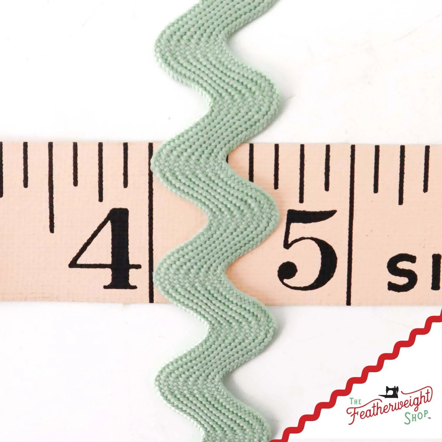 5/8" Inch SAGE Vintage Trim Large RIC RAC by Lori Holt (by the yard) - Image 2