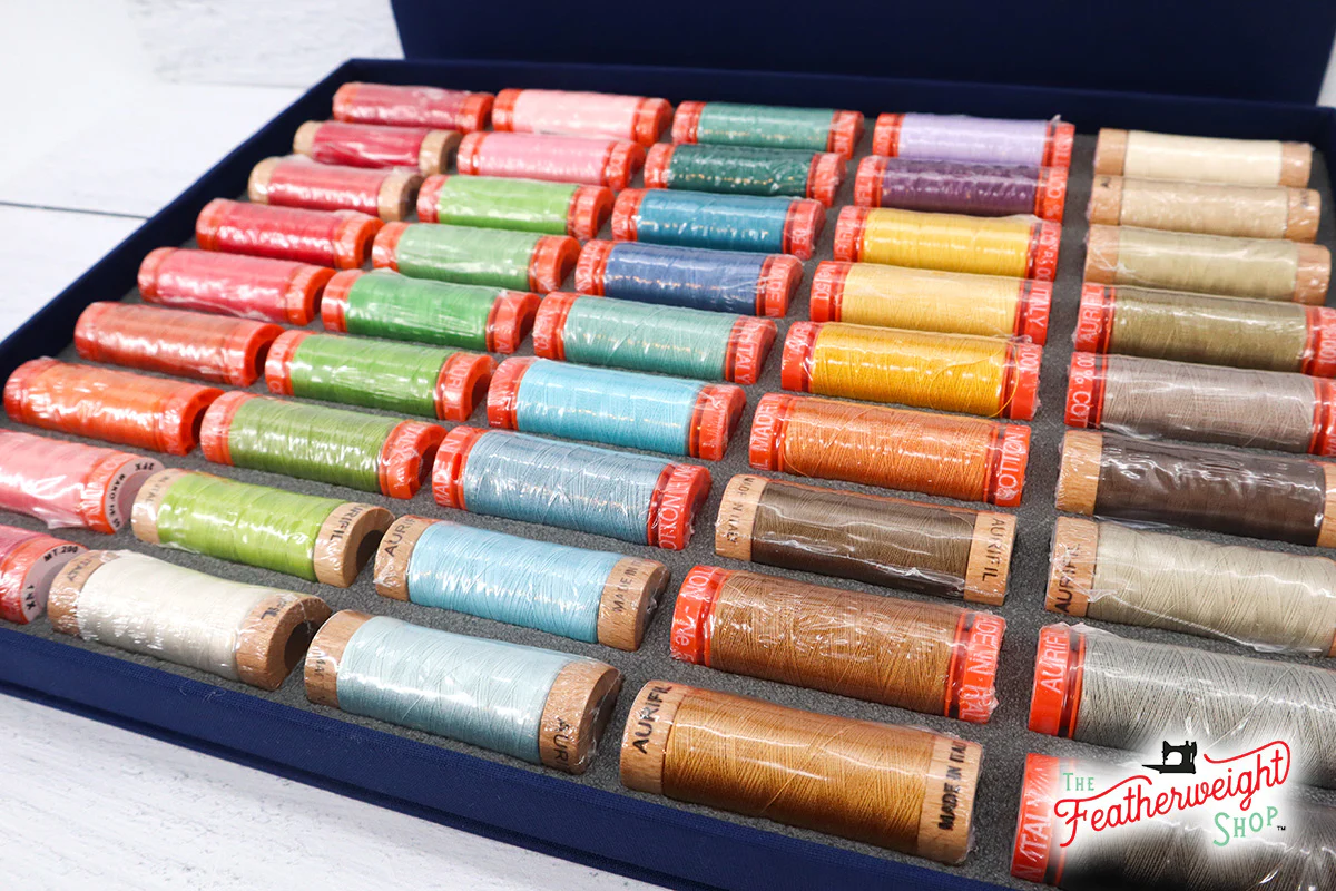 AURIFIL Thread Collection, HONEY BEE ESSENTIALS 45-Spools for Piecing & Applique by Lori Holt - Image 2