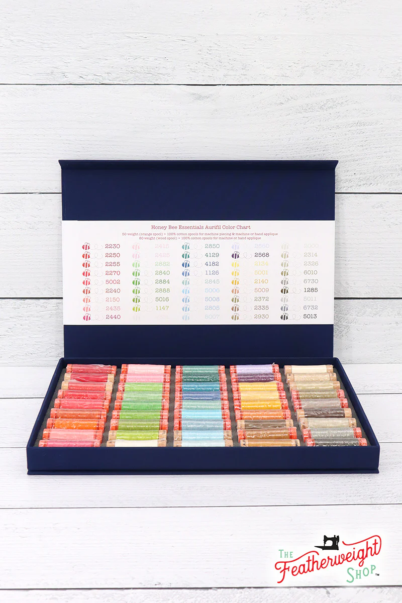 AURIFIL Thread Collection, HONEY BEE ESSENTIALS 45-Spools for Piecing & Applique by Lori Holt - Image 4