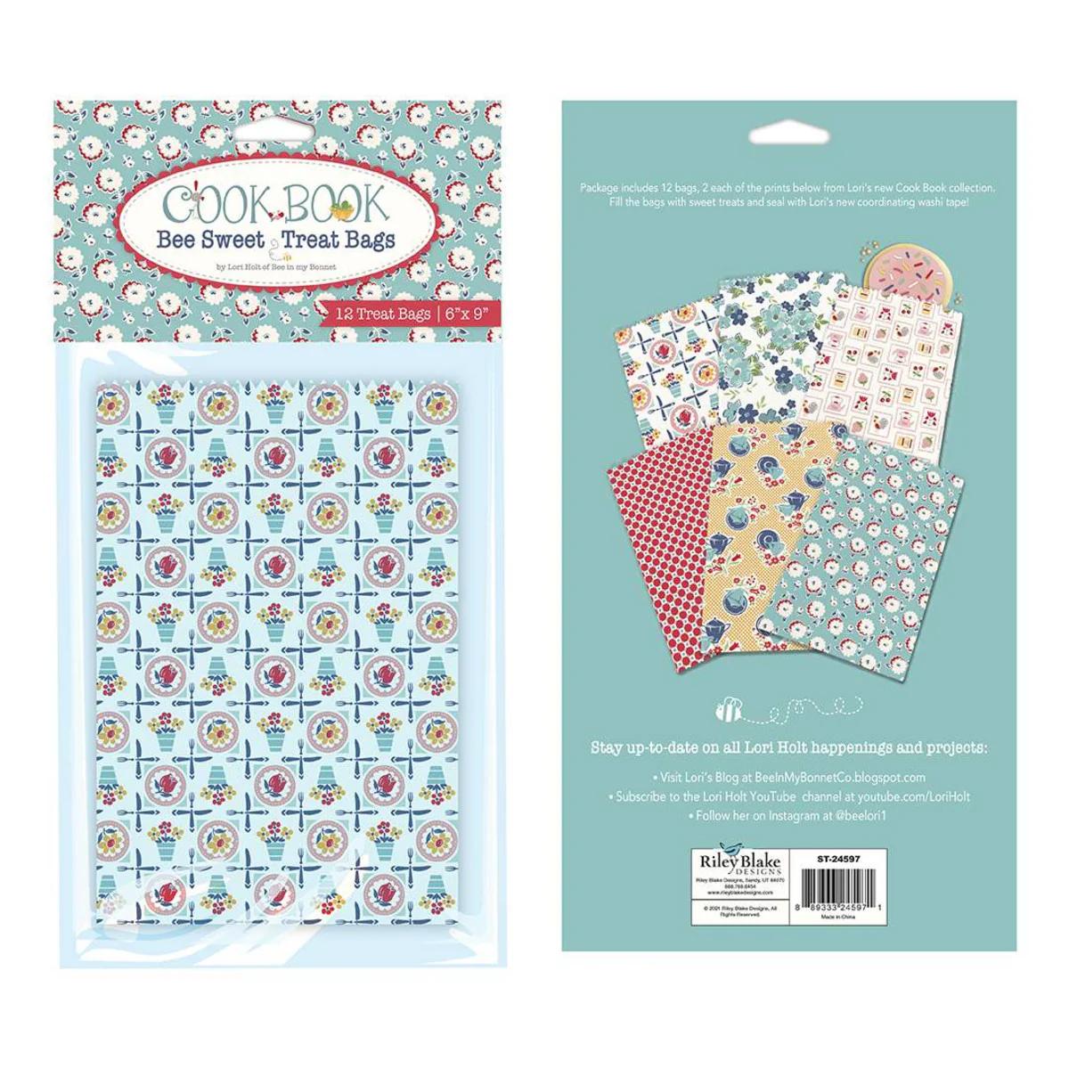Bag, BEE SWEET Treat Gift Bag Set of 12 by Lori Holt - Image 2