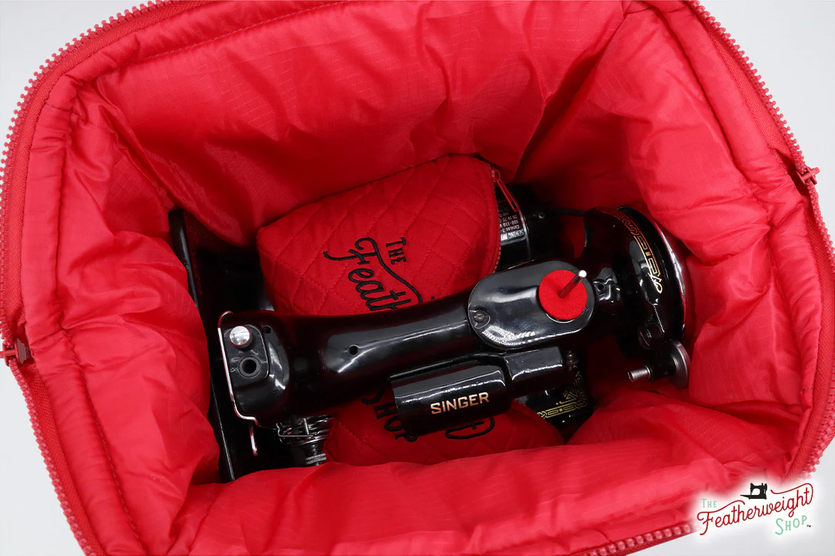 BAG, Padded TRAVEL fits Singer Featherweight 221 & 222 - RED - Image 2