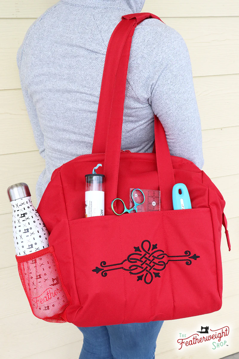BAG, Padded TRAVEL fits Singer Featherweight 221 & 222 - RED - Image 3