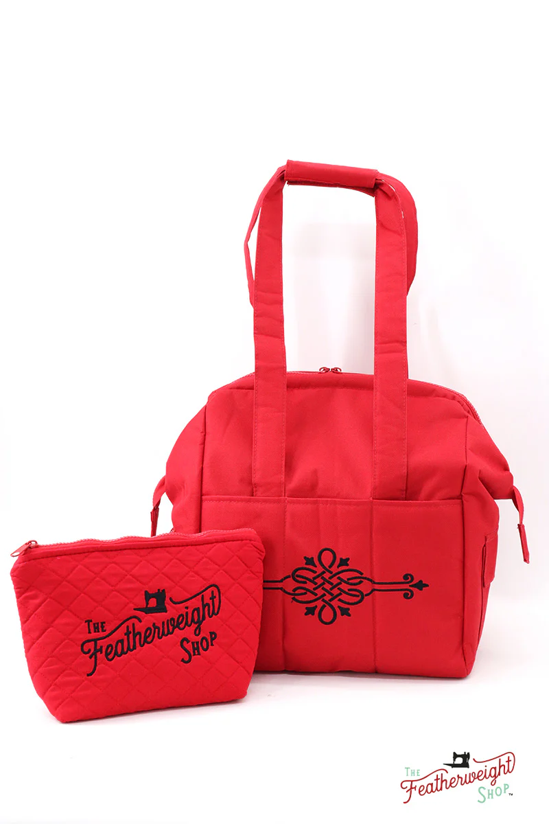 BAG, Padded TRAVEL fits Singer Featherweight 221 & 222 - RED - Image 9