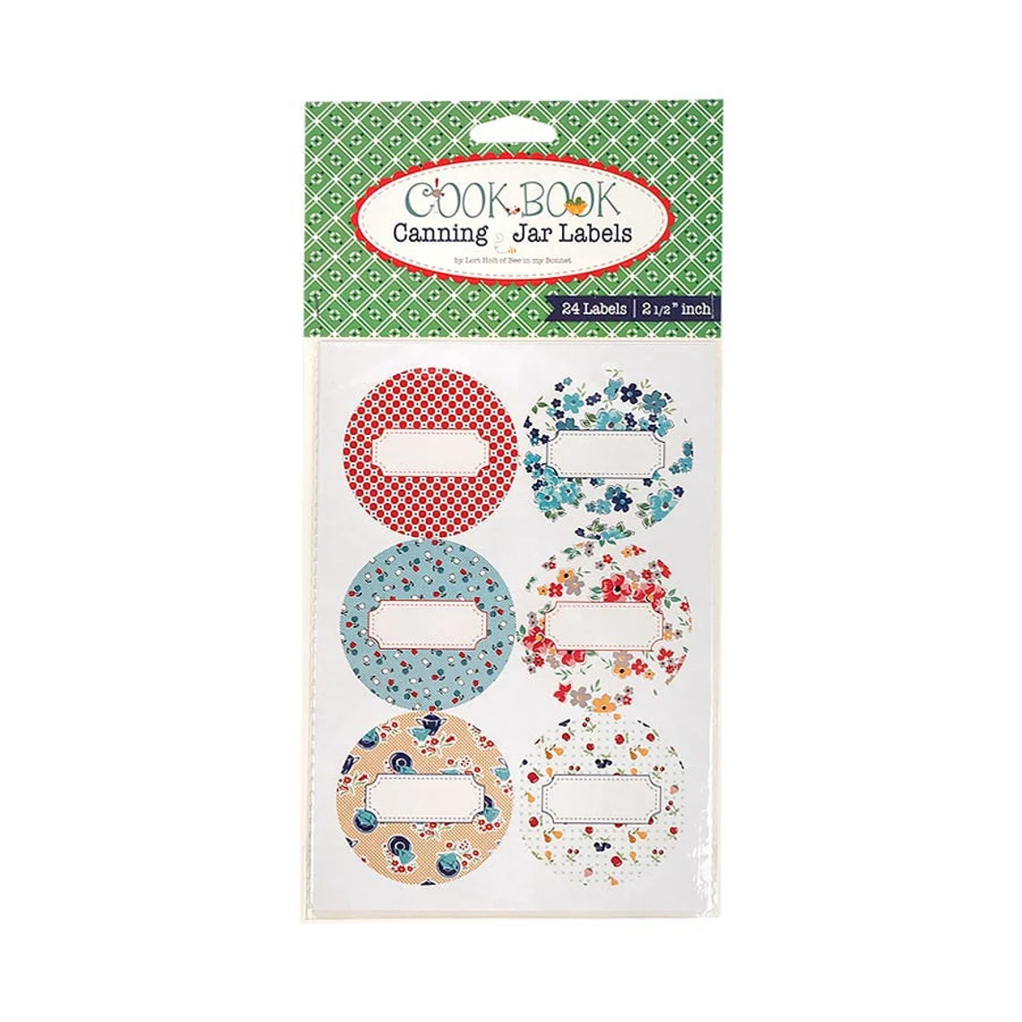 Canning Jar Labels, Cook Book by Lori Holt - Set of 24