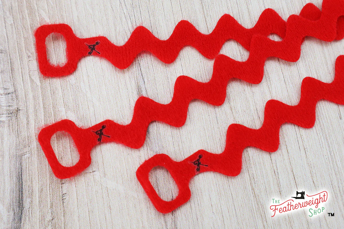 Cord WRAP, Ric Rac - Set of 3 (RED) - Image 2