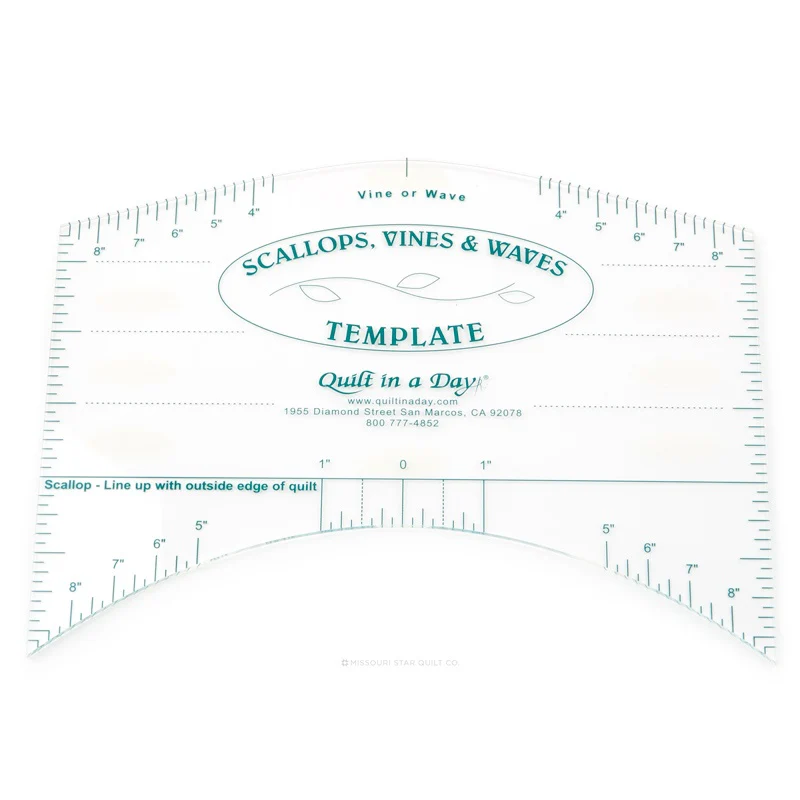 Cutting Ruler, Scallops, Vines & Waves Template (Quilt in a Day) - Image 3