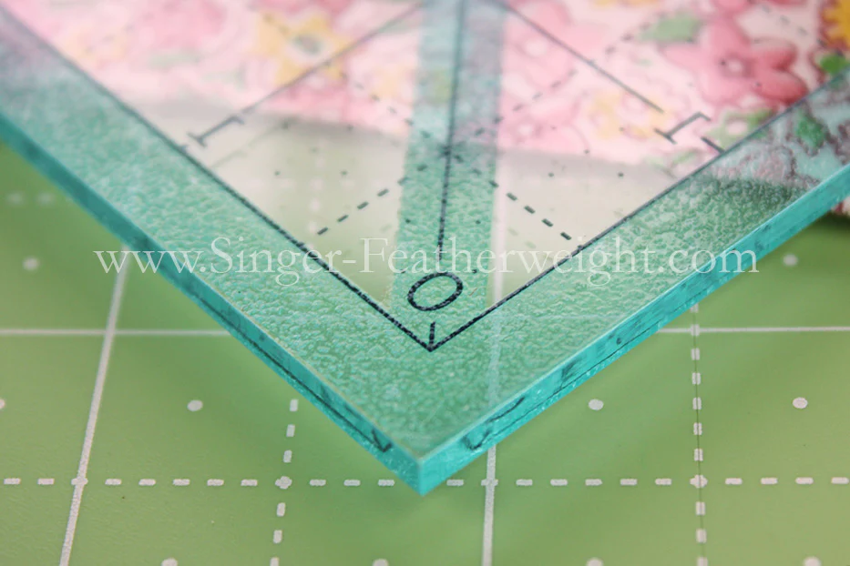 Cutting Ruler SET, Square TRIM-IT, BLUE 2.5", 3.5", 4.5", 5.5" & 6.5" by Lori Holt Cute Cuts (with self-grips) - Image 3