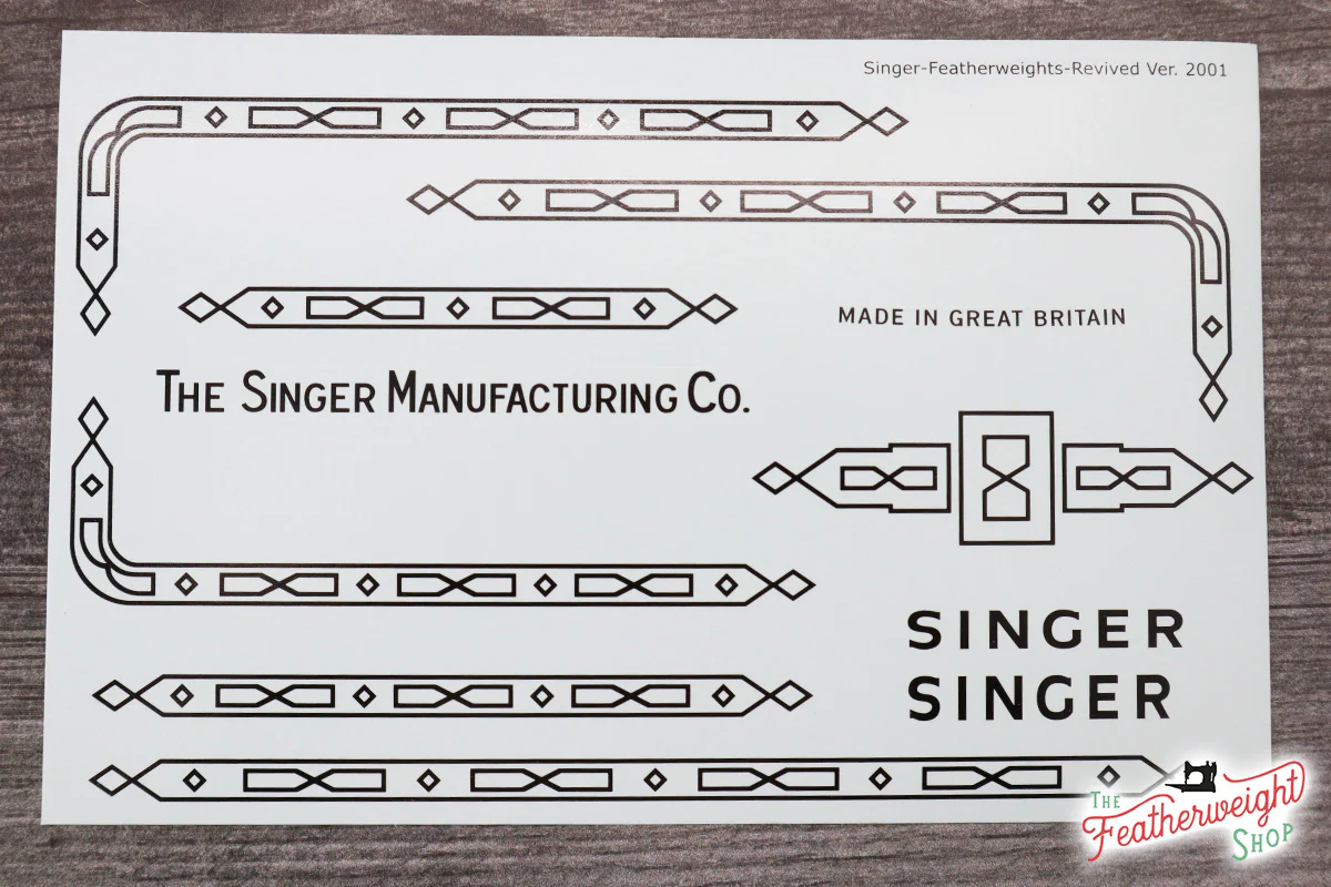 Decals, Paperclip Style for the Singer Featherweight 221, 221K, 222K Sewing Machine 1953-1961 - Image 5