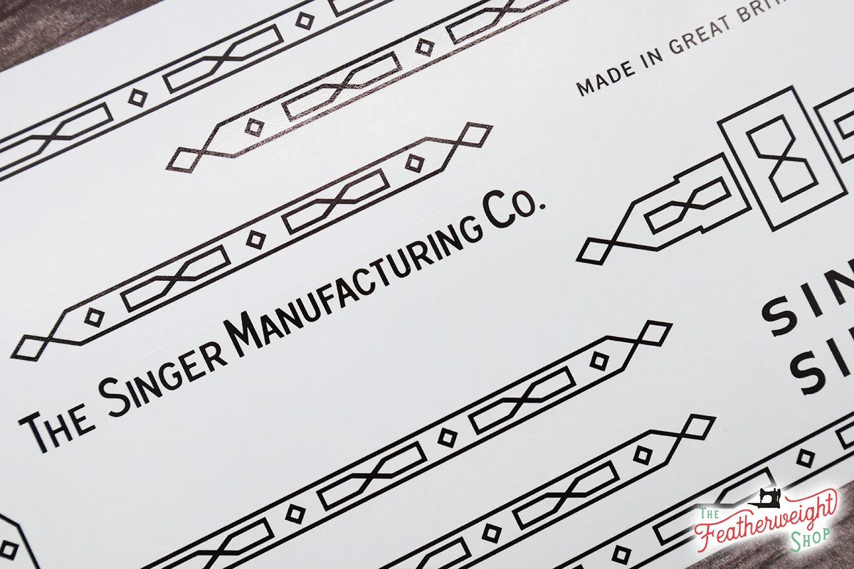 Decals, Paperclip Style for the Singer Featherweight 221, 221K, 222K Sewing Machine 1953-1961 - Image 6