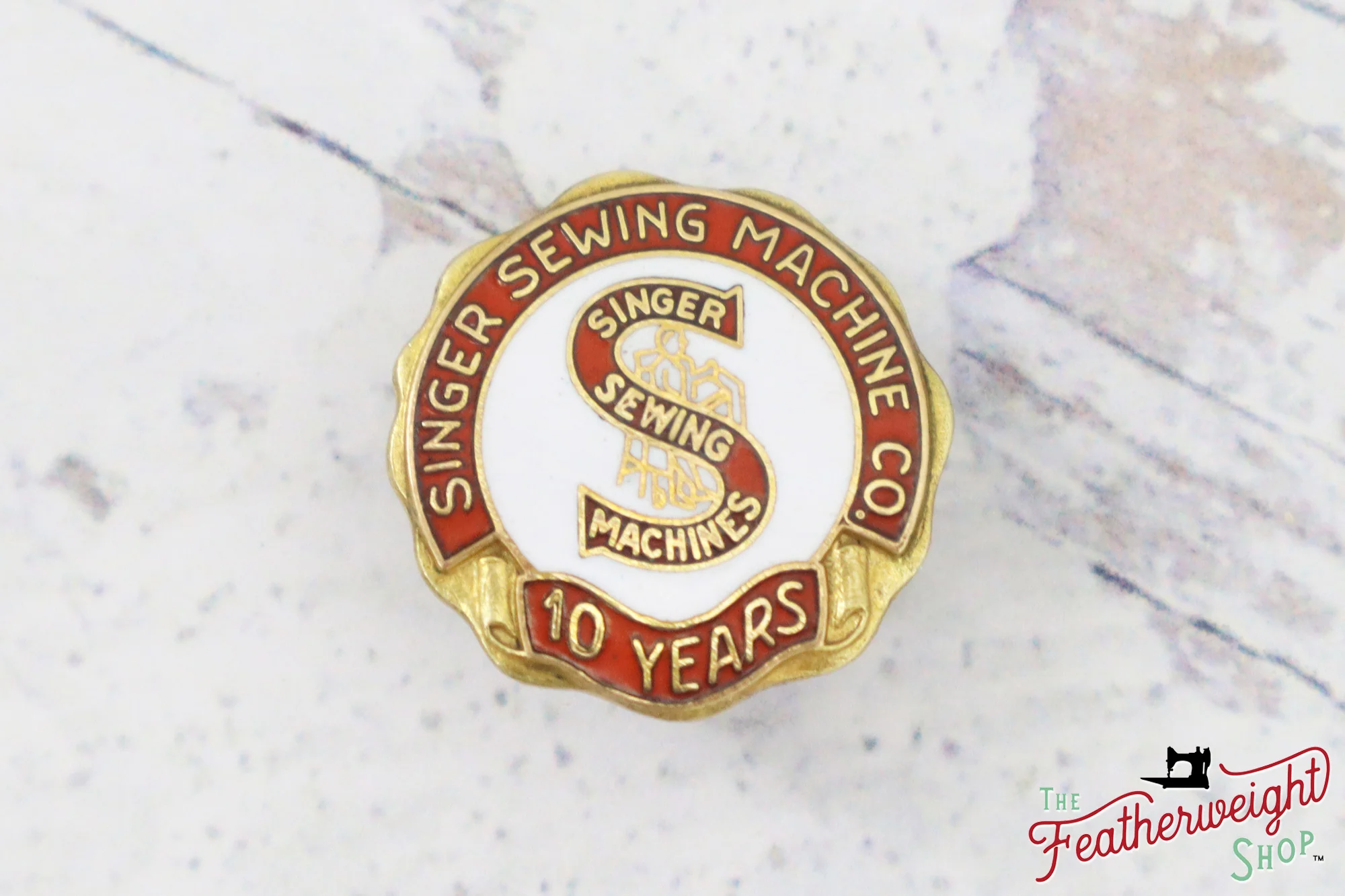 Employee Years of Service Pin - RARE Singer (Vintage Original) - Image 2