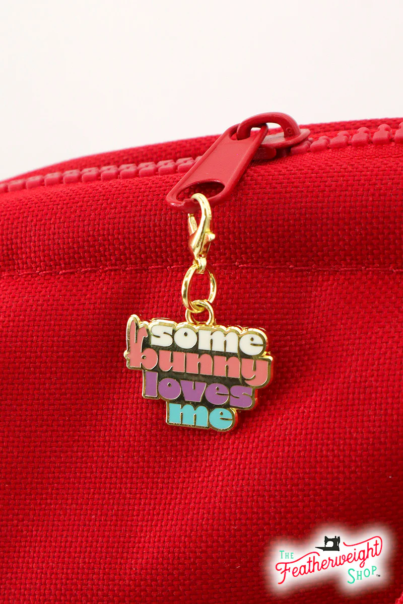 Enamel Charm Zipper Pull - EASTER BASKET, BUNNY RABBIT, LOVES ME by Cathe Holden - Image 2