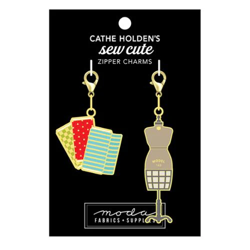 Enamel Charm Zipper Pull - MANNEQUIN & BOLTS OF FABRIC by Cathe Holden - Image 3
