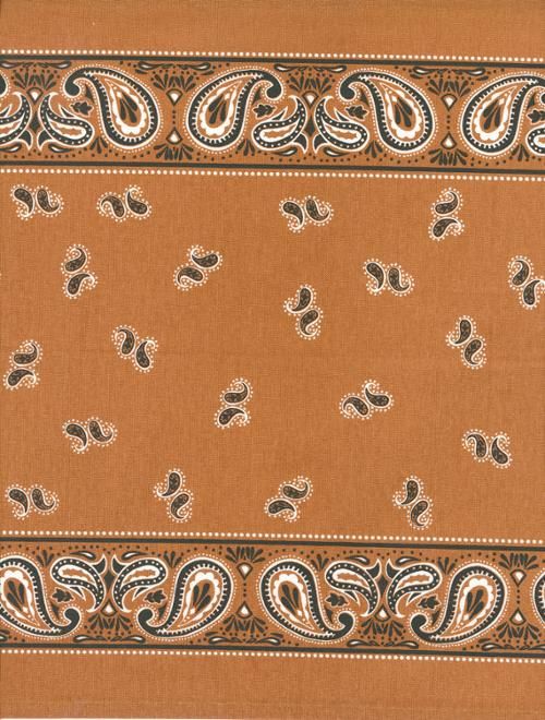 Fabric, 16-Inch Toweling by MODA - Classic Retro Rust Bandana (by the yard)