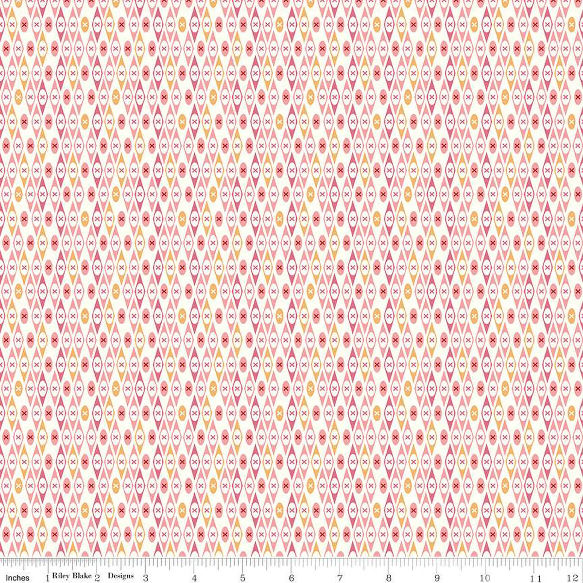 Fabric, Bee Vintage by Lori Holt EDITH PINK (by the yard)