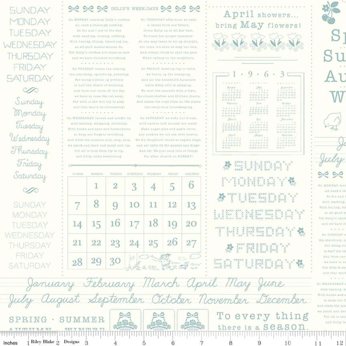 Fabric, Calico Days by Lori Holt - HEIRLOOM COTTAGE (by the yard)