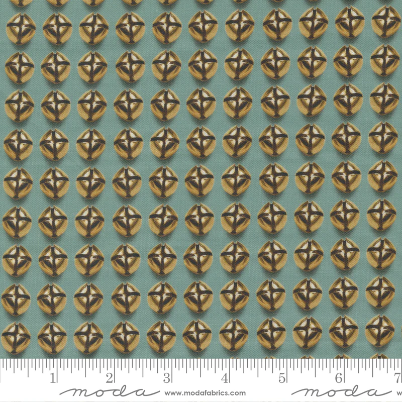 Fabric, Christmas Faire BELLS BLUE by Cathe Holden (by the yard)