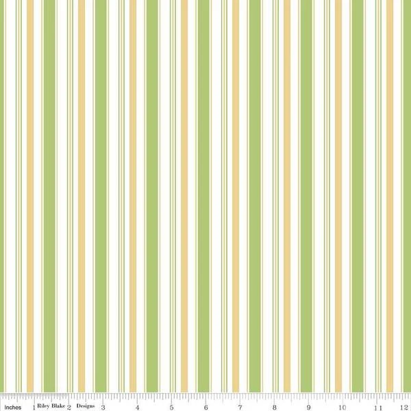 Fabric, COZY Christmas by Lori Holt of Bee in My Bonnet - Stripe, Green