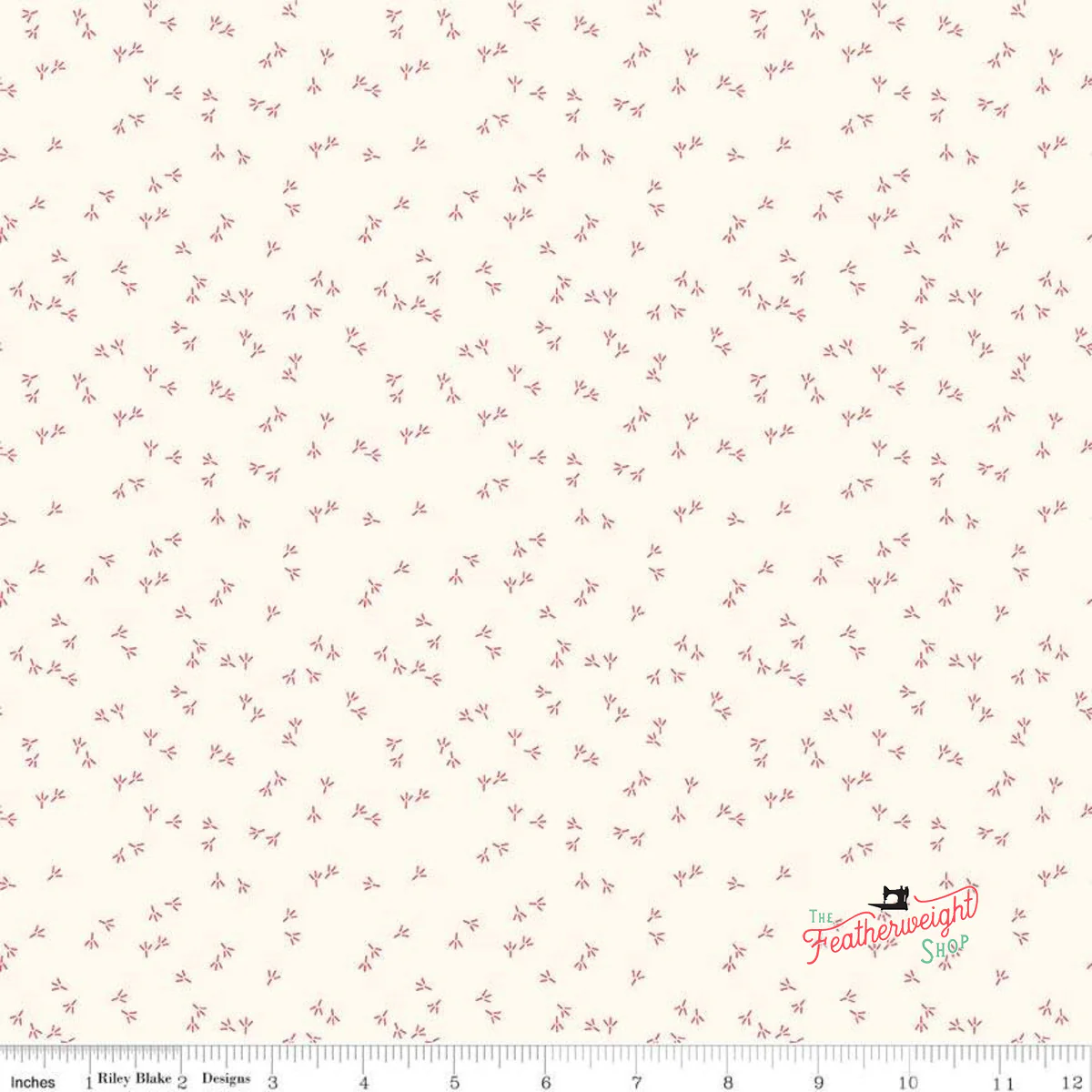 Fabric, Farm Girl Vintage by Lori Holt  CHICKEN TRACKS CLOUD (by the yard)