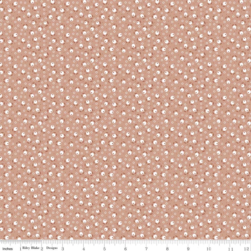 Fabric, Farm Girl Vintage by Lori Holt NUTMEG BLOSSOM (by the yard)