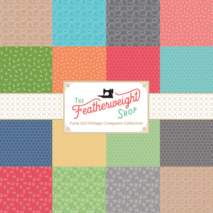 Fabric, Farm Girl Vintage Companion Prints by Lori Holt of Bee in My Bonnet - FAT QUARTER PANEL TWO - Image 2
