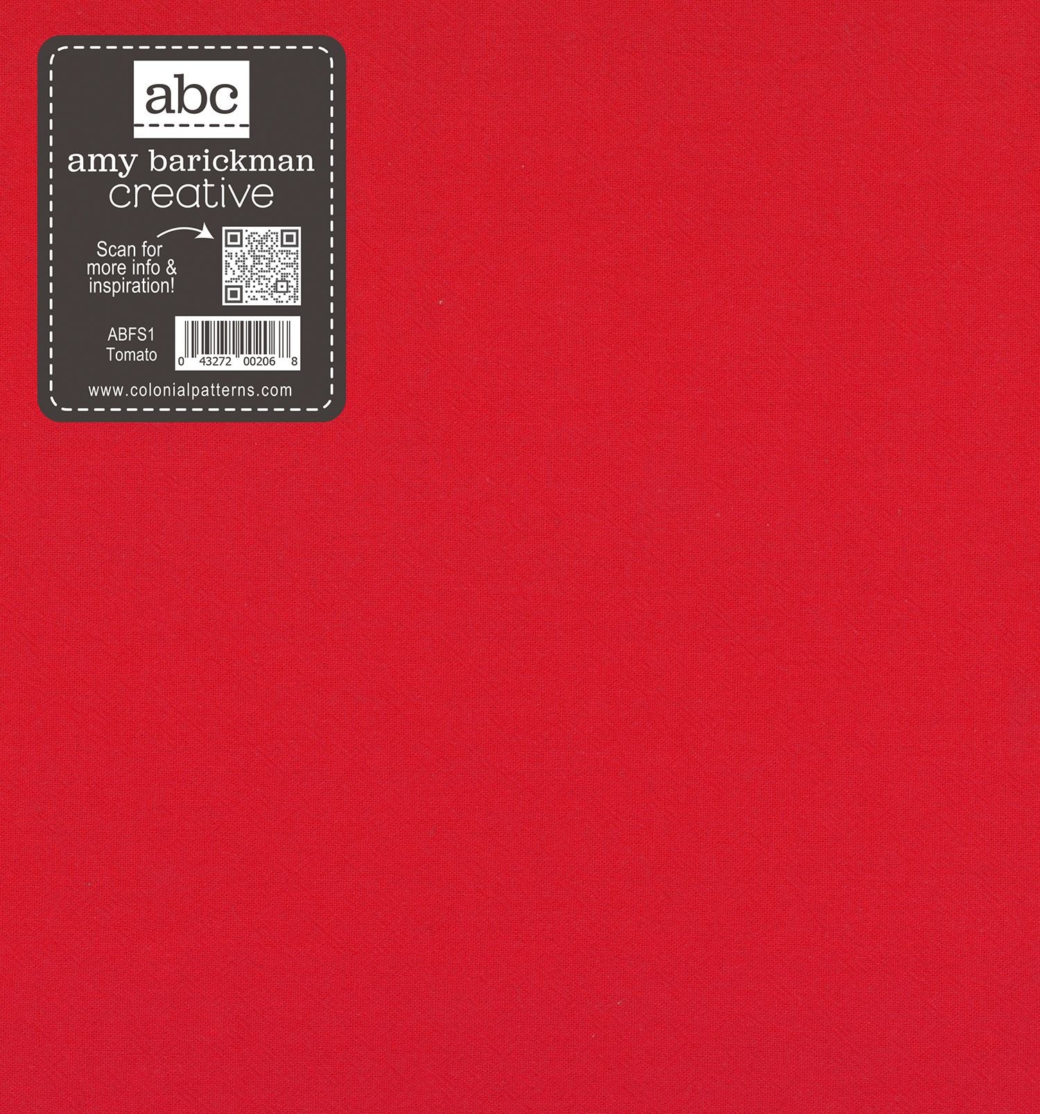 Fabric, Flour Sack Towel by Amy Barickman Creative - Tomato Red