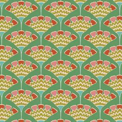 Fabric, Pie in the Sky by Tilda - TASSLEFLOWER GREEN (by the yard)