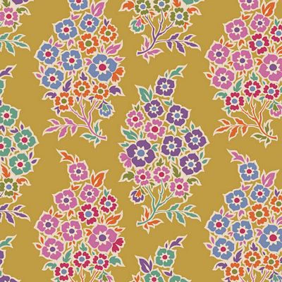 Fabric, Pie in the Sky by Tilda - WILLY NILLY MUSTARD (by the yard)