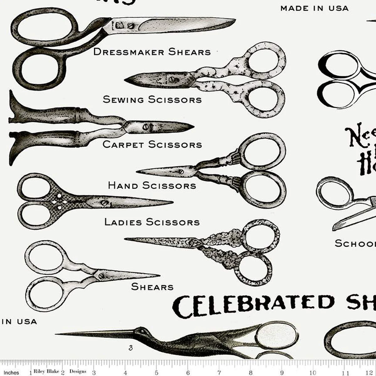 Fabric, She Who Sews Home Decor HOME SHEARS Off White (by the yard)