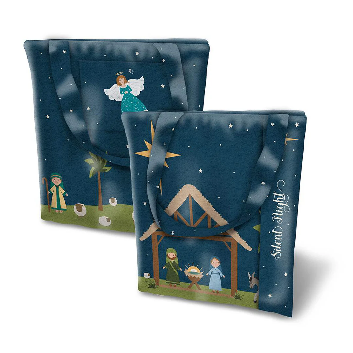 Fabric, Storybook Felt Christmas Nativity SILENT NIGHT Doll & Bag Set ~ Cut & Sew (PANEL) - Image 4