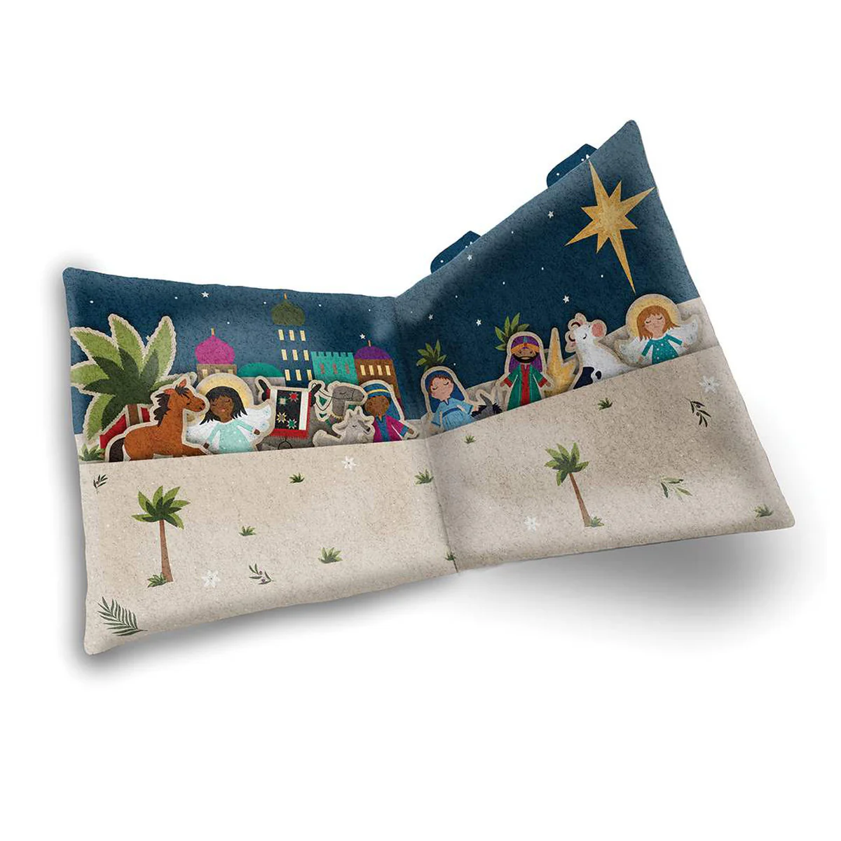 Fabric, Storybook Felt Christmas Nativity SILENT NIGHT Doll & Bag Set ~ Cut & Sew (PANEL) - Image 5
