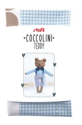 Fabric, Teddy Bear Coccolini ~ Cut & Sew Toy PANEL - Image 2