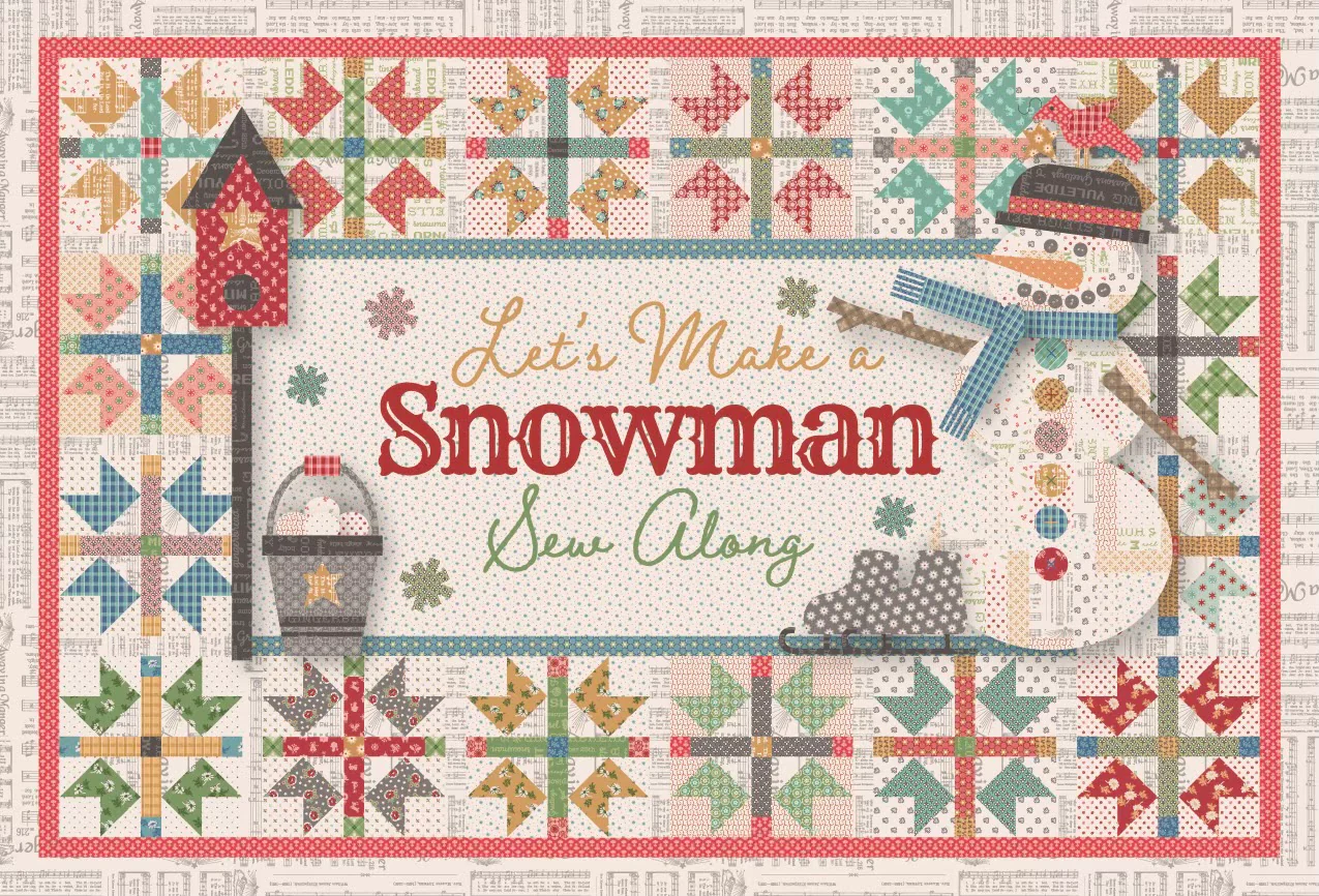 Fabric, WIDE BACK Caroling - Hometown Holiday Schoolhouse Red by Lori Holt (by the yard) - Image 3