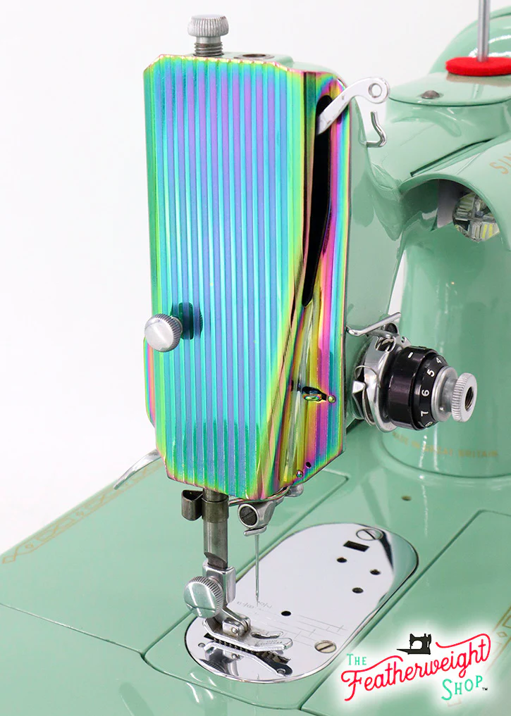 Faceplate, Striated Singer Featherweight - Titanium Oxide Oil Slick Finish - Image 2