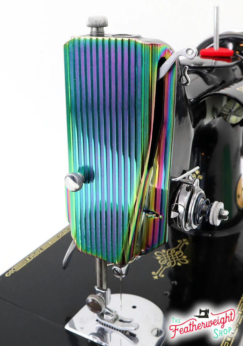 Faceplate, Striated Singer Featherweight - Titanium Oxide Oil Slick Finish - Image 4