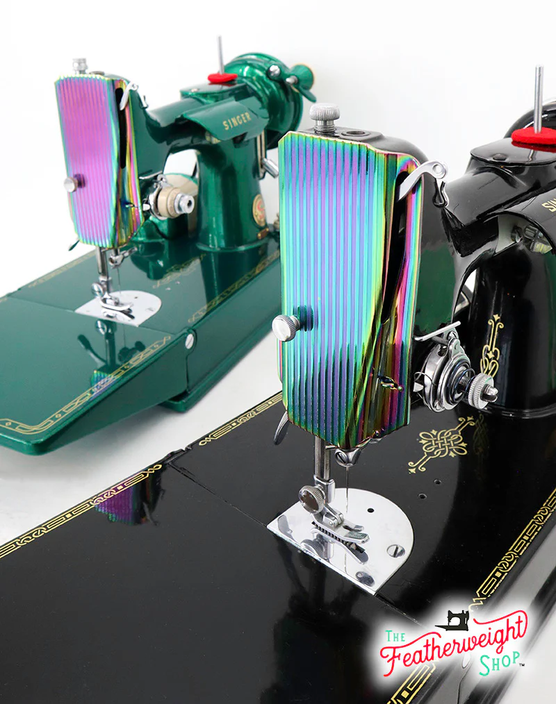 Faceplate, Striated Singer Featherweight - Titanium Oxide Oil Slick Finish - Image 6