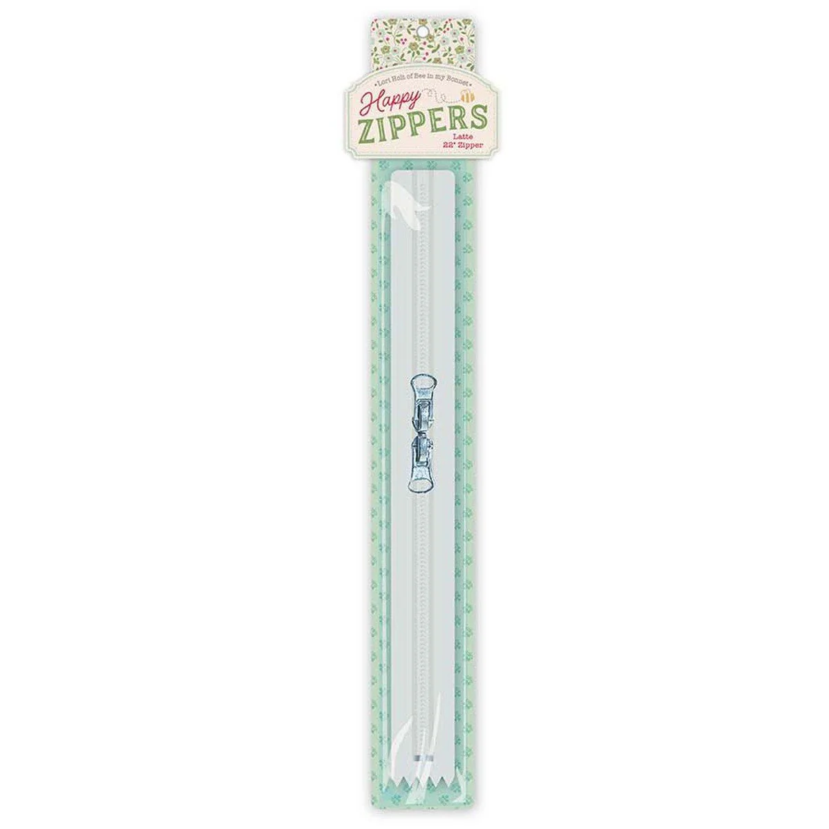 Happy Zipper by Lori Holt - LATTE 22"