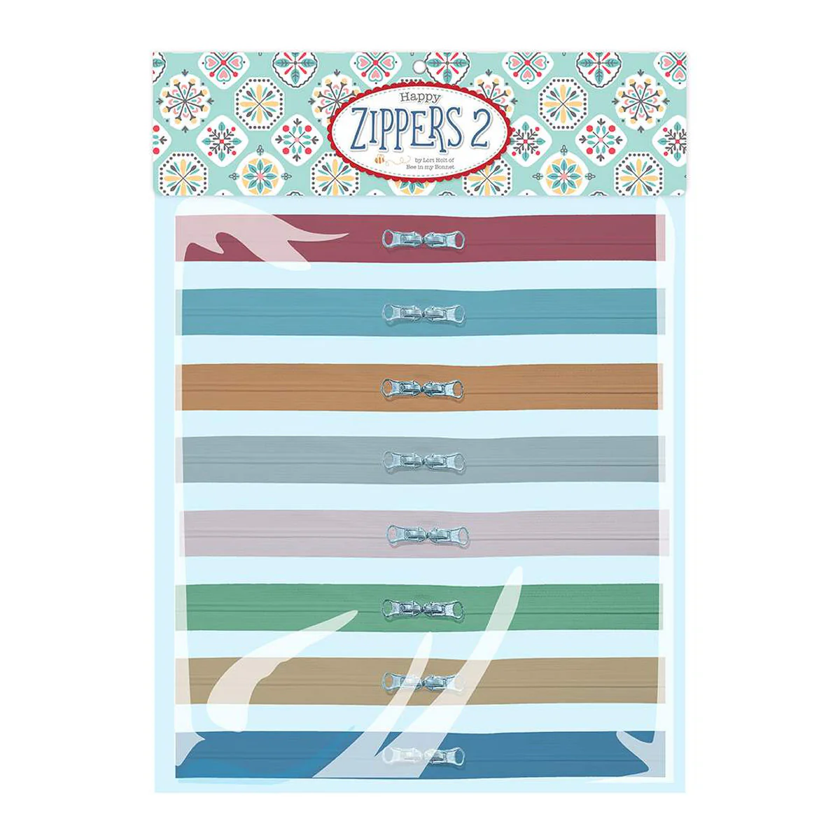 Happy Zippers - SET 2 by Lori Holt - (Set of 8 colors) - Image 2