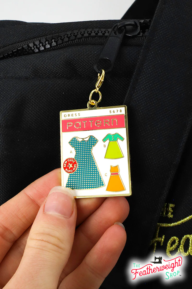 Enamel Charm Zipper Pull - SEW CUTE & DRESS PATTERN by Cathe Holden - Image 2