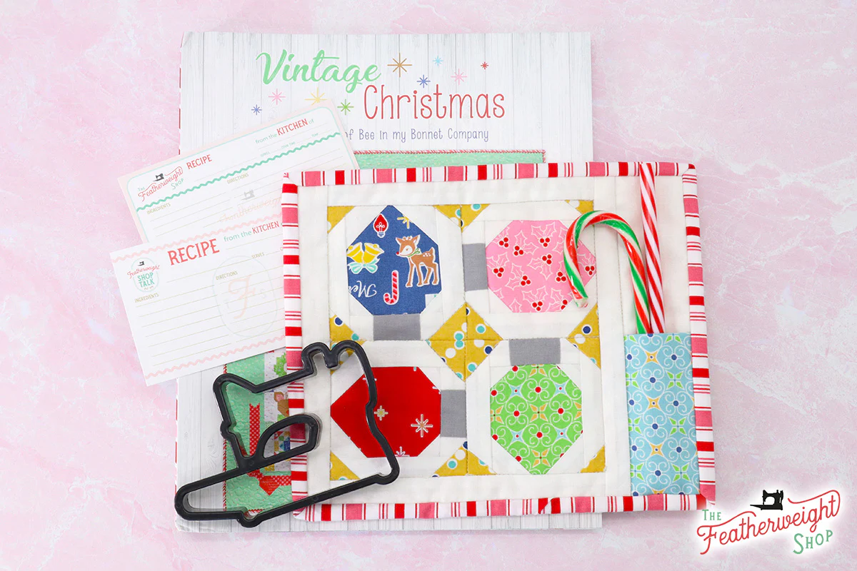 KIT, Vintage Christmas Merry Mug Mat LIGHTS (Pattern Book Optional) - Image 3