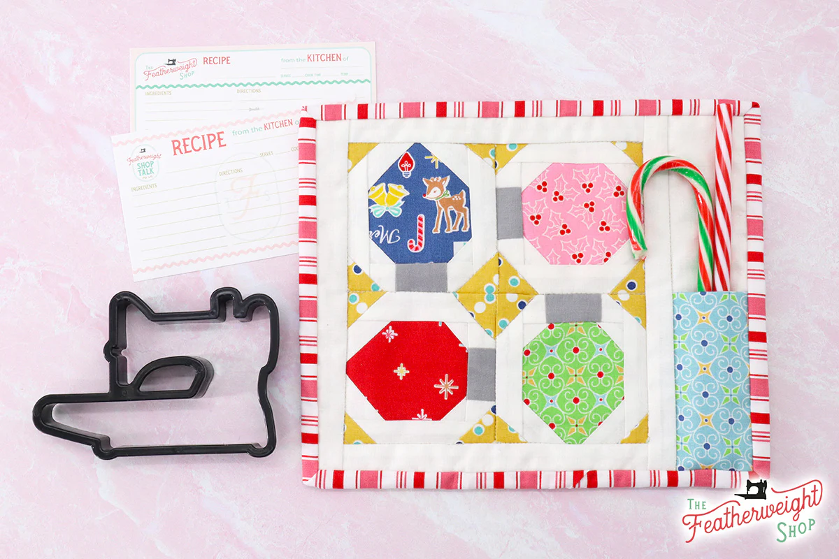 KIT, Vintage Christmas Merry Mug Mat LIGHTS (Pattern Book Optional) - Image 4