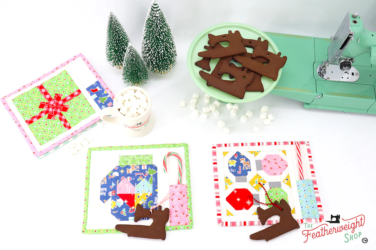 KIT, Vintage Christmas Merry Mug Mat PRESENT UNDER THE TREE (Pattern Book Optional) - Image 5