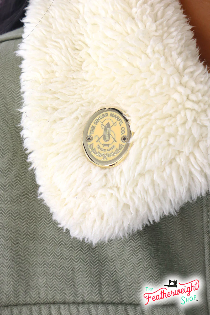LAPEL Pin - OVAL Enamel Standard Gold Featherweight Badge - Image 4