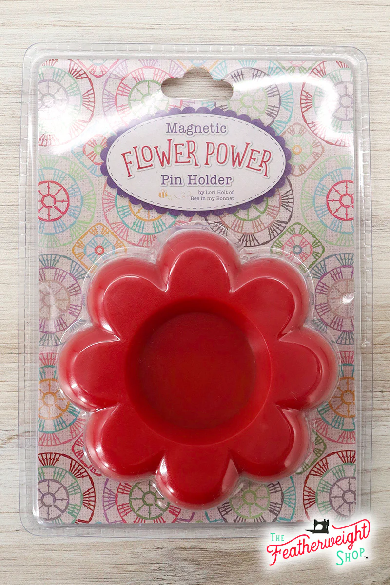 Magnetic Dish, RED Flower Power for Pins by Lori Holt - Image 2