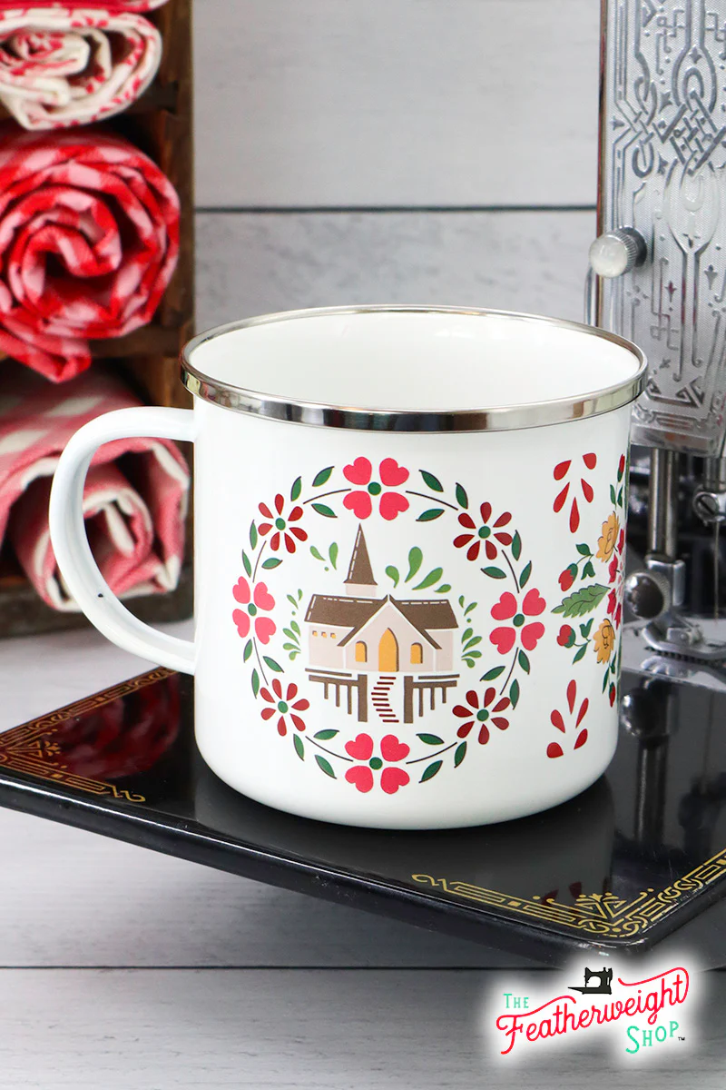 Mug, Home Town Holiday Christmas Enamel Tin Mug by Lori Holt - Image 5