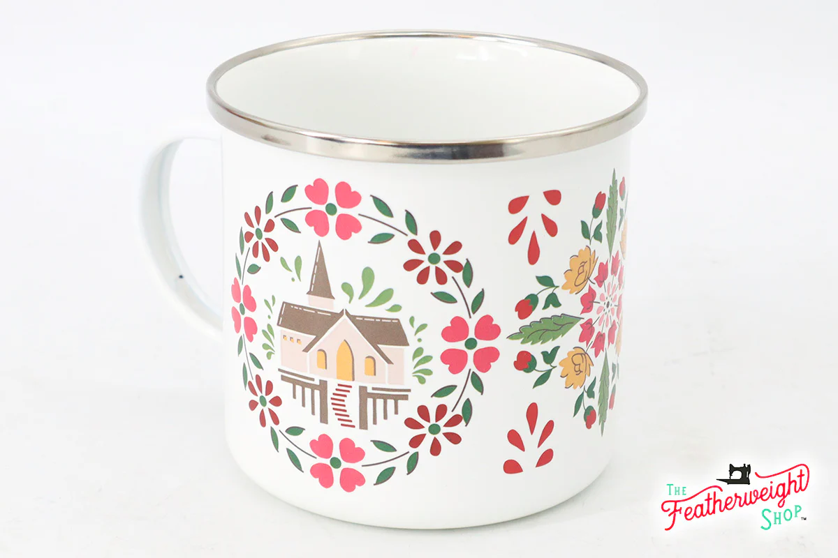 Mug, Home Town Holiday Christmas Enamel Tin Mug by Lori Holt - Image 6