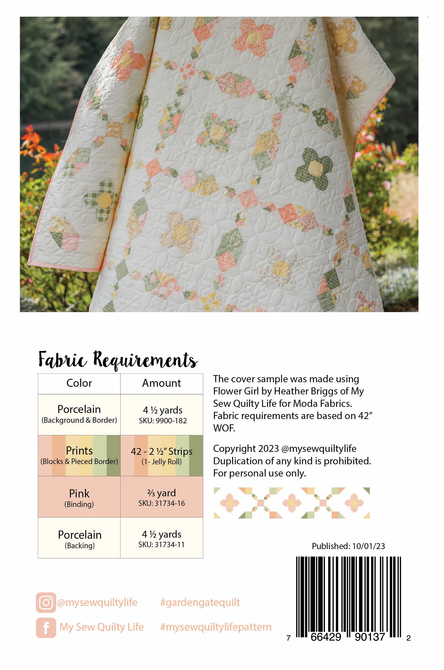 Pattern, Garden Gate Quilt by My Sew Quilty Life (digital download) - Image 2