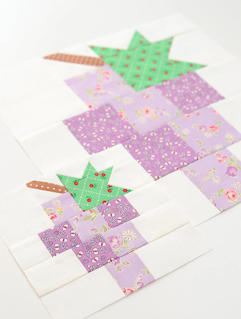 Pattern, Grapes Quilt Block by Ellis & Higgs (digital download) - Image 4