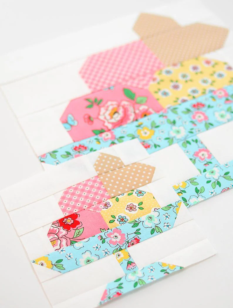 Pattern, Ice Cream Sundae Quilt Block by Ellis & Higgs (digital download) - Image 4